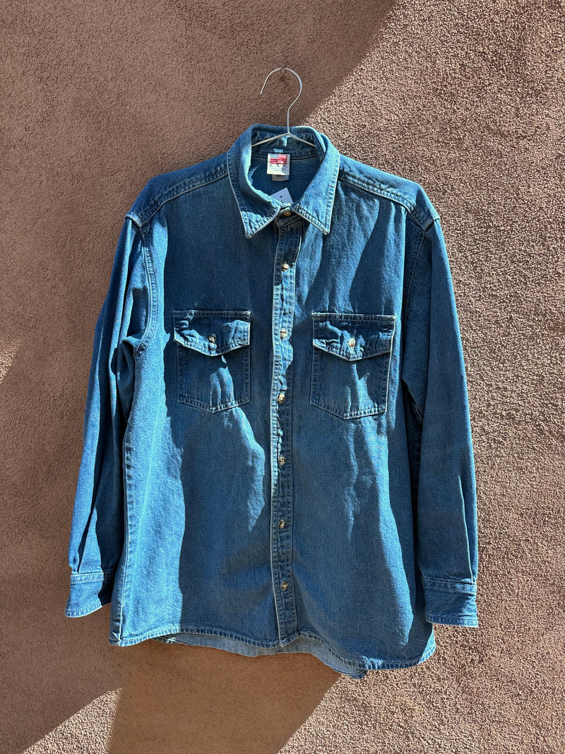 Embossed New Mexico Hot Air Balloon Denim Shirt