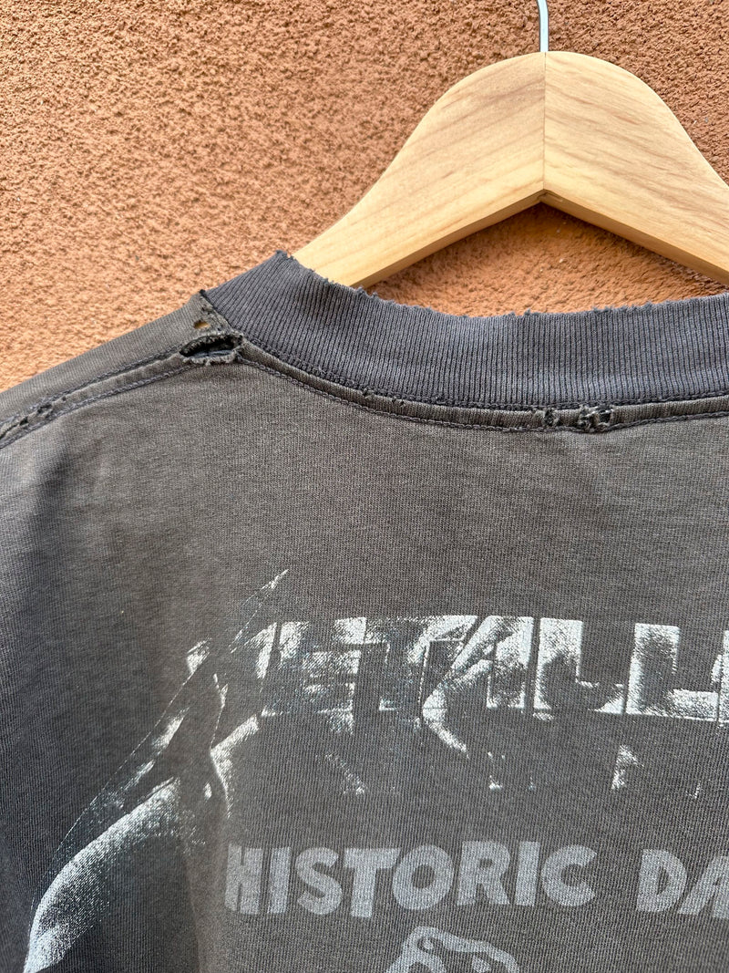 1991 Metallica Tour T-shirt - Historic Dates