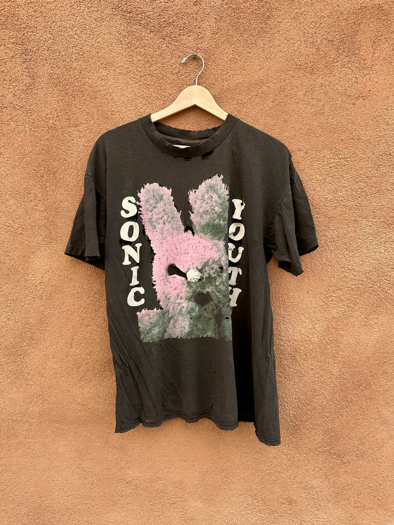 1993 Sonic Youth Pink Bunny Thrashed T-shirt - Authentic