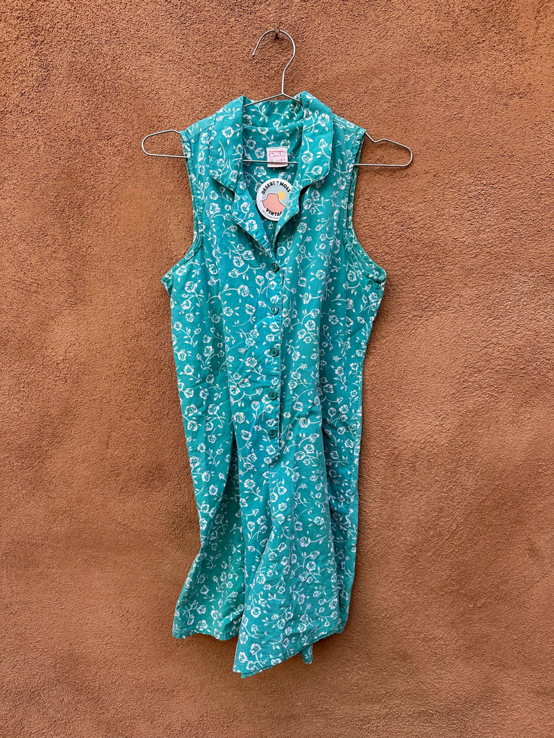 Floral Blue Romper by Circles 'n Sand