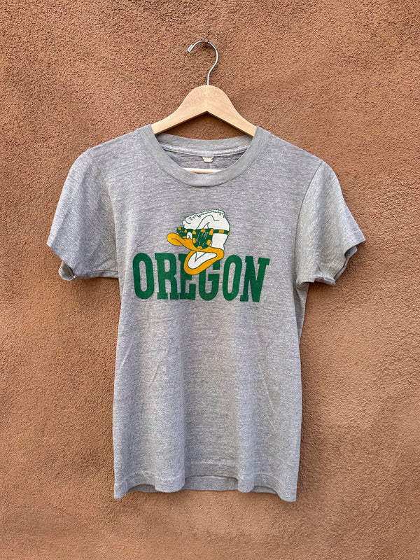 1980's Oregon Ducks Heather Gray T-shirt