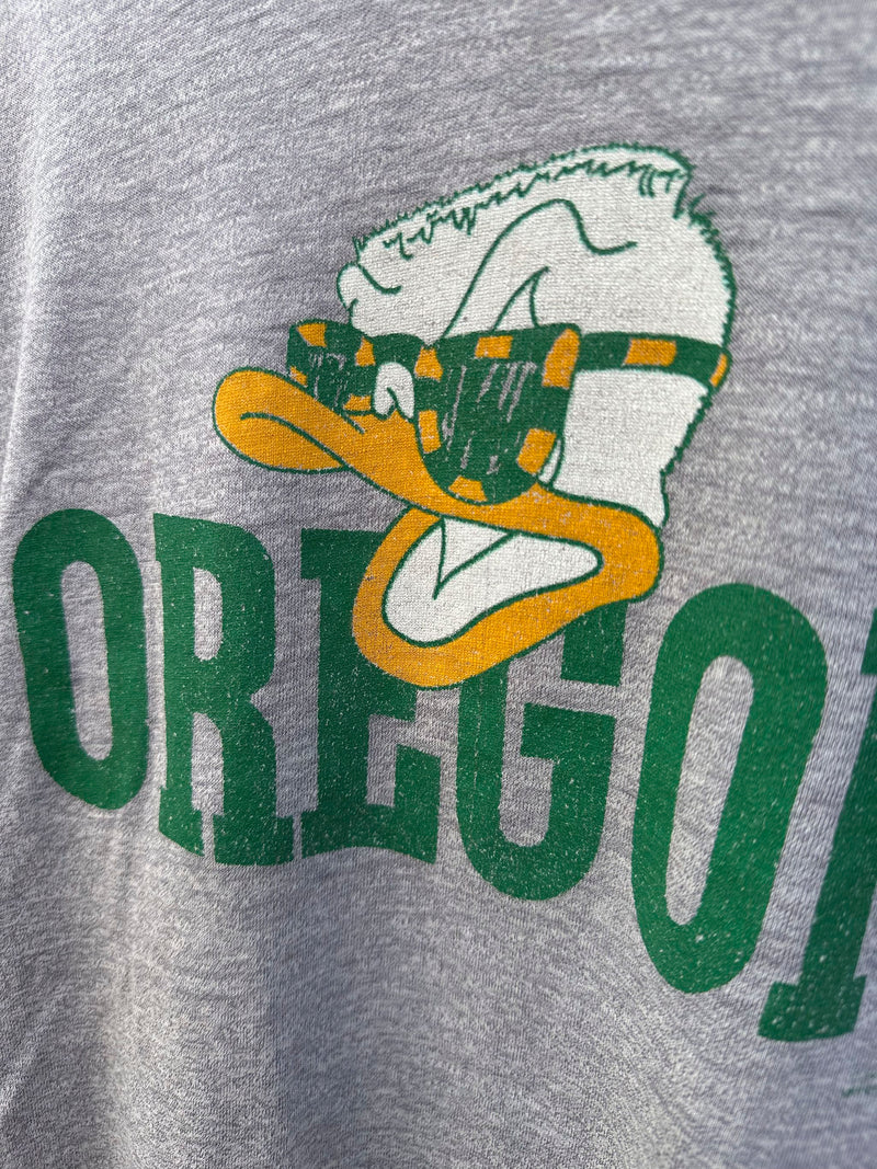 1980's Oregon Ducks Heather Gray T-shirt