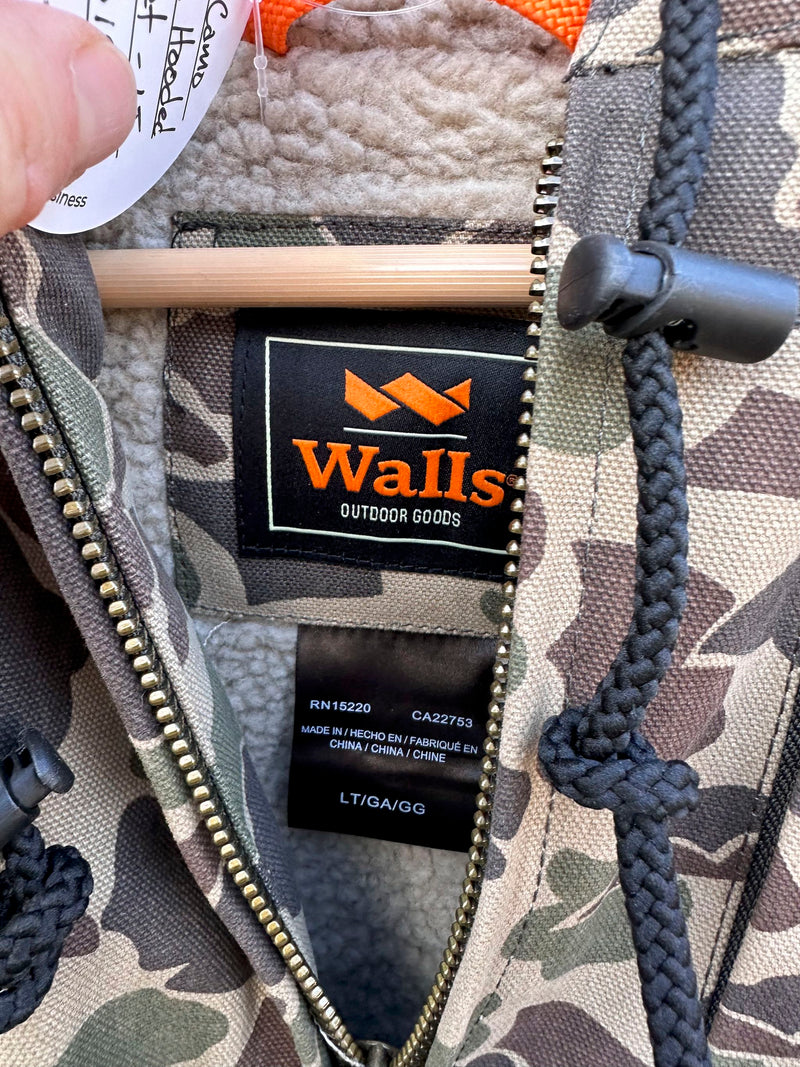 Walls Camo Canvas Hooded Jacket -LT