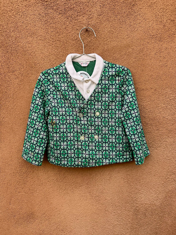 1960's Jack & Jill Togs Green Cardigan