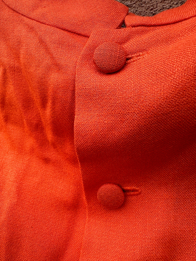 1960's Orange Sleeveless Blouse