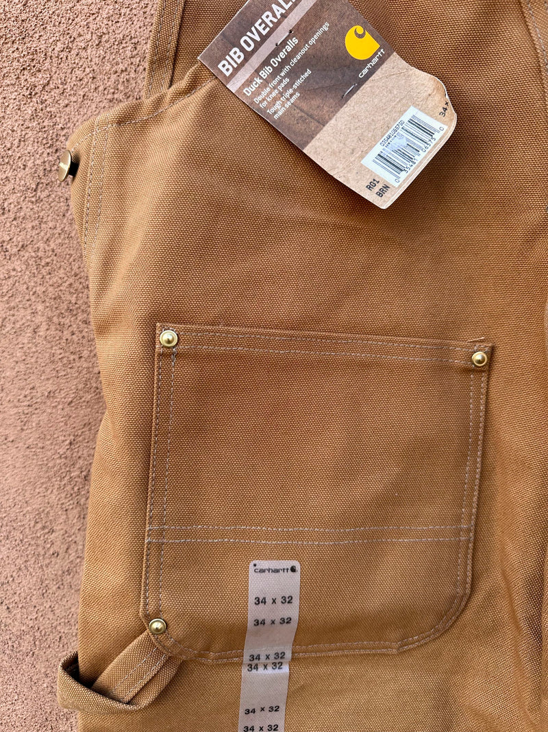 Carhartt Duck Bib Overalss 34 x 32