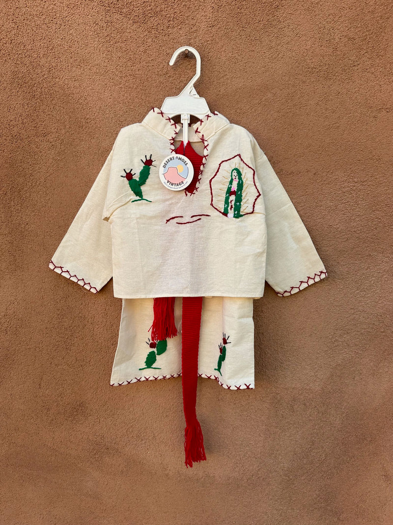 1950's Kid's Cotton Mexican Set with Virgen de Guadalupe