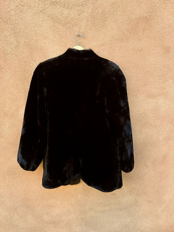 Black Faux Fur Jacket by Style VI Ltd.