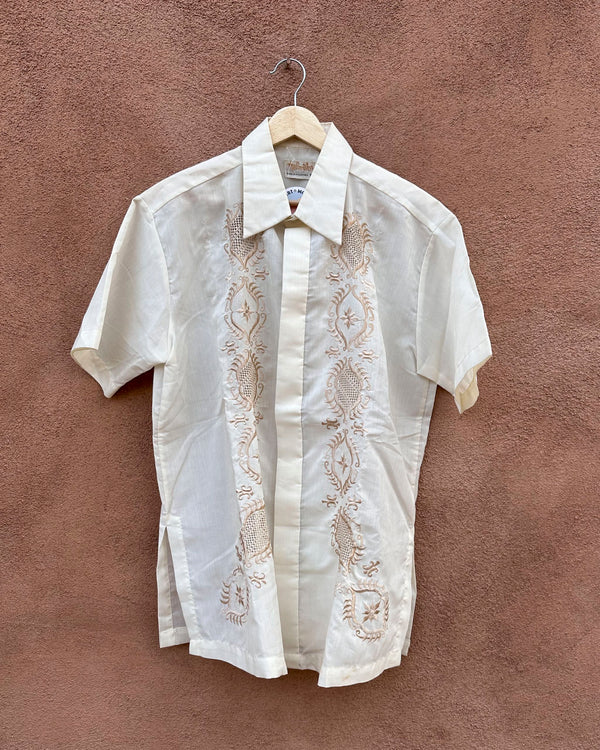 1970's Barong Tagalog Shirt, Made in Phillippines