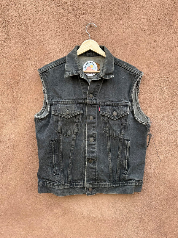 1980's Black Levi's Type III Denim Vest, 40R