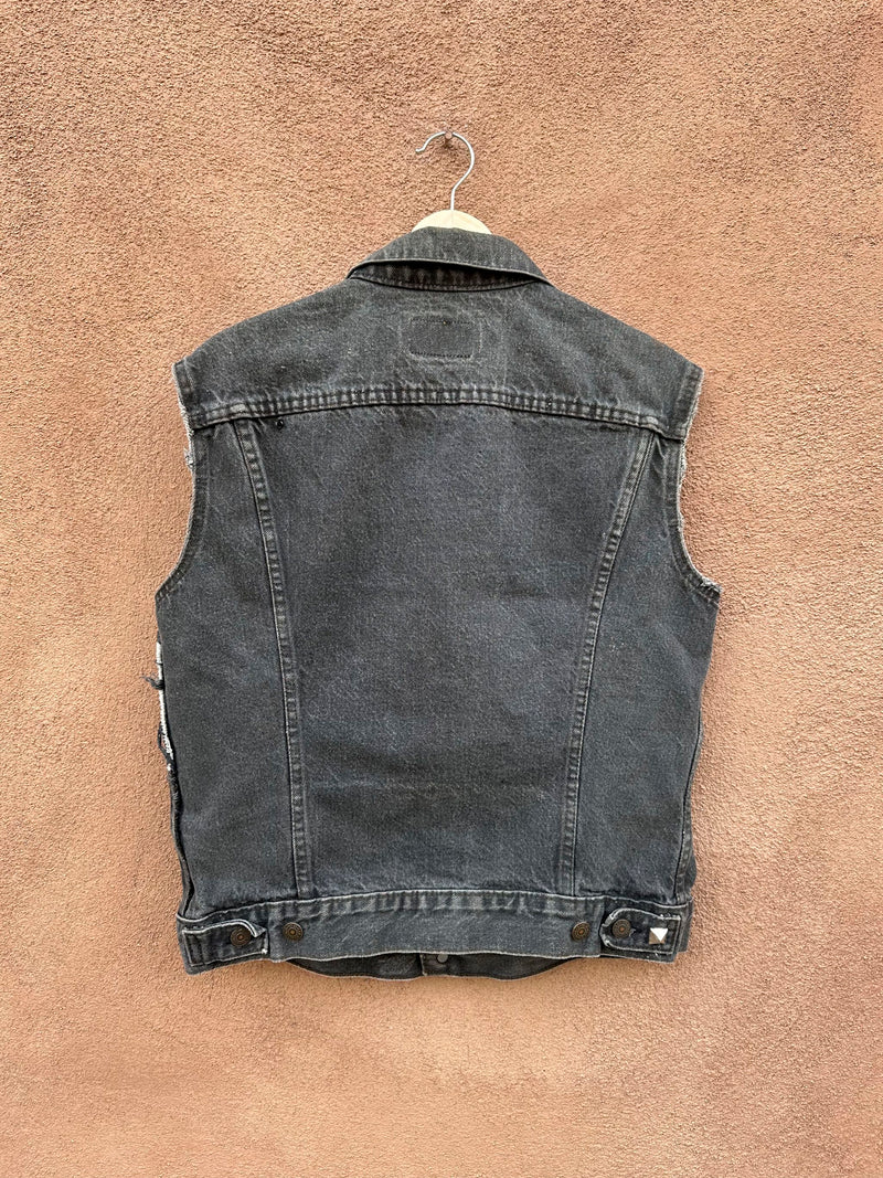 1980's Black Levi's Type III Denim Vest, 40R