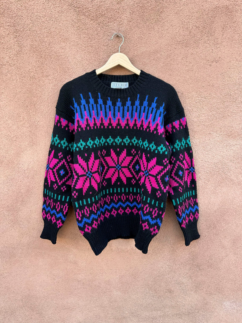 Studio by Michelle Stewart 100% Wool Ski Sweater