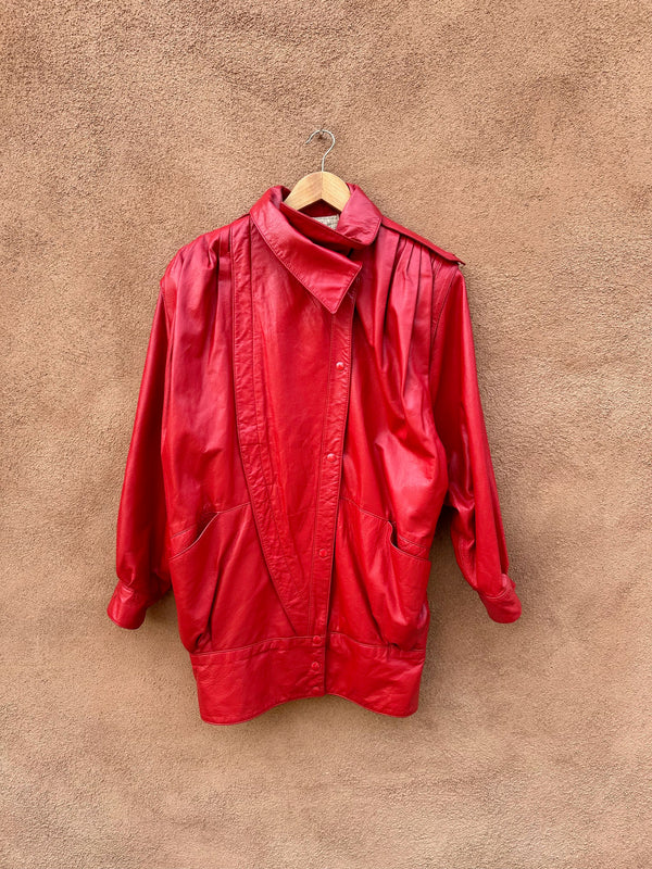 Dero Enterprises by Rocco New York Red Leather Jacket