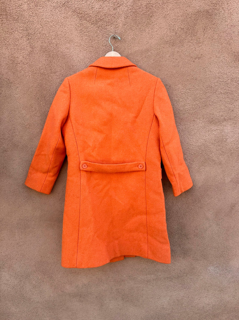 1960's Orange Wool Coat by Beverly Scranton