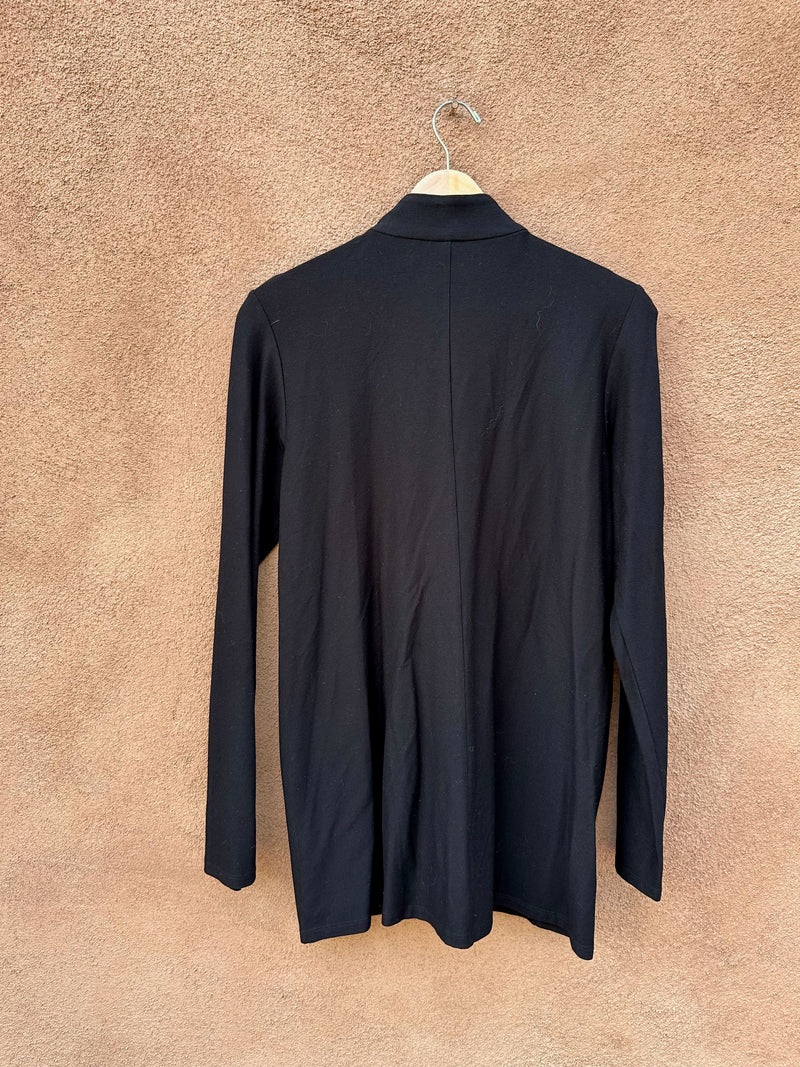 Black Eileen Fisher Petite Zip Up Jacket