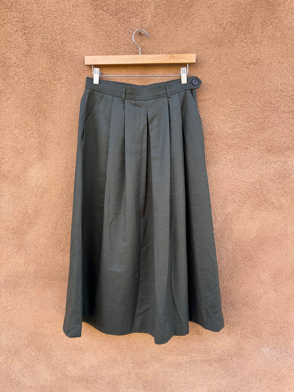 J.G. Hook Wool Gabardine Skirt - 12