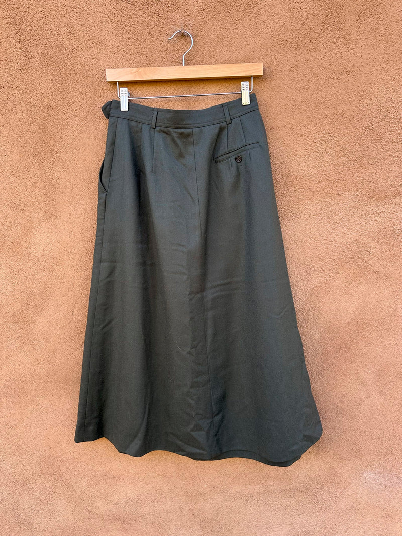 J.G. Hook Wool Gabardine Skirt - 12