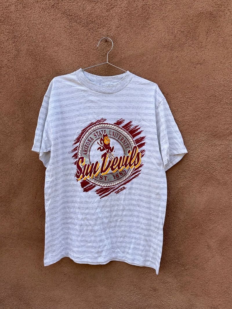 1990's Arizona State University Sun Devils Striped T-shirt