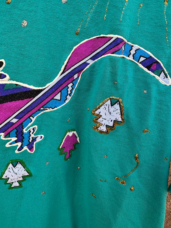 Puffpaint & Southwestern Style Applique T-shirt