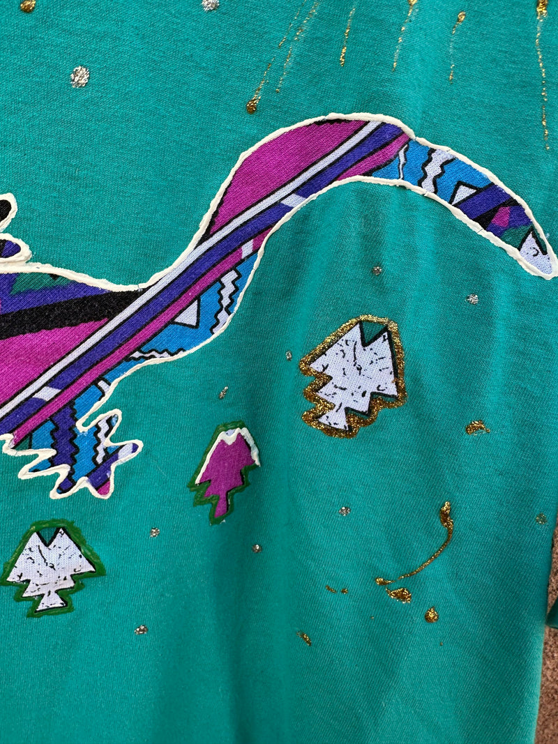 Puffpaint & Southwestern Style Applique T-shirt