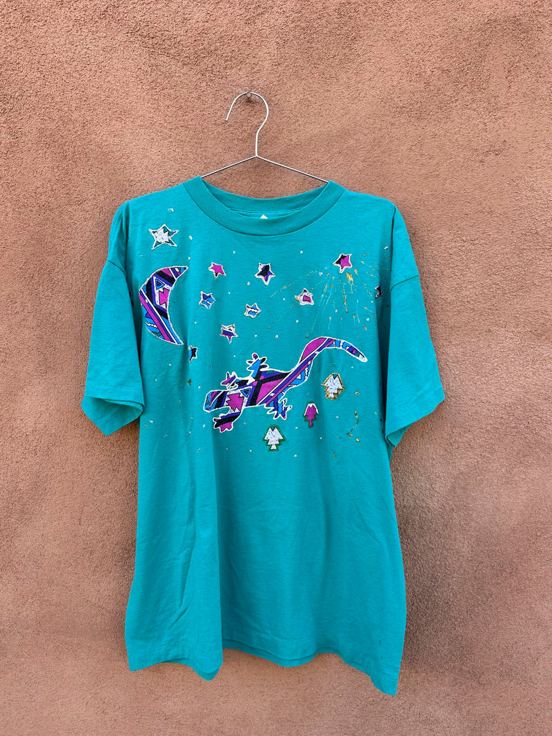 Puffpaint & Southwestern Style Applique T-shirt