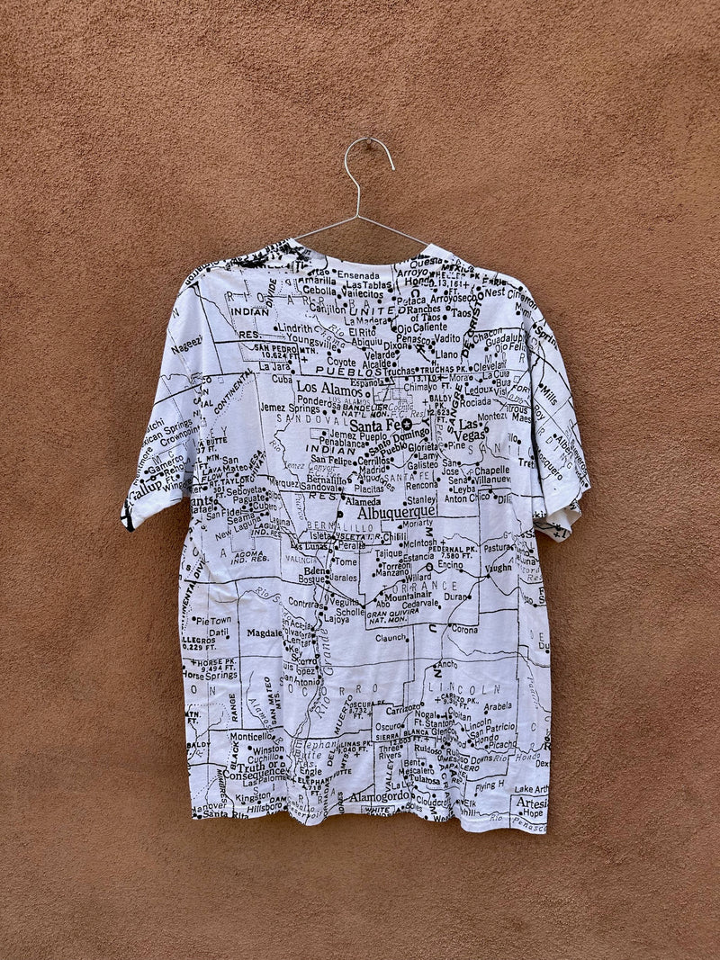 New Mexico All Around Print Map T-shirt