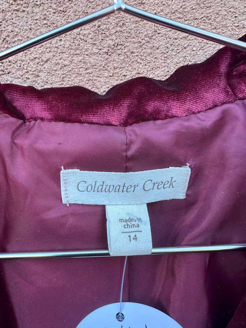 Red Velveteen Blazer by Coldwater Creek