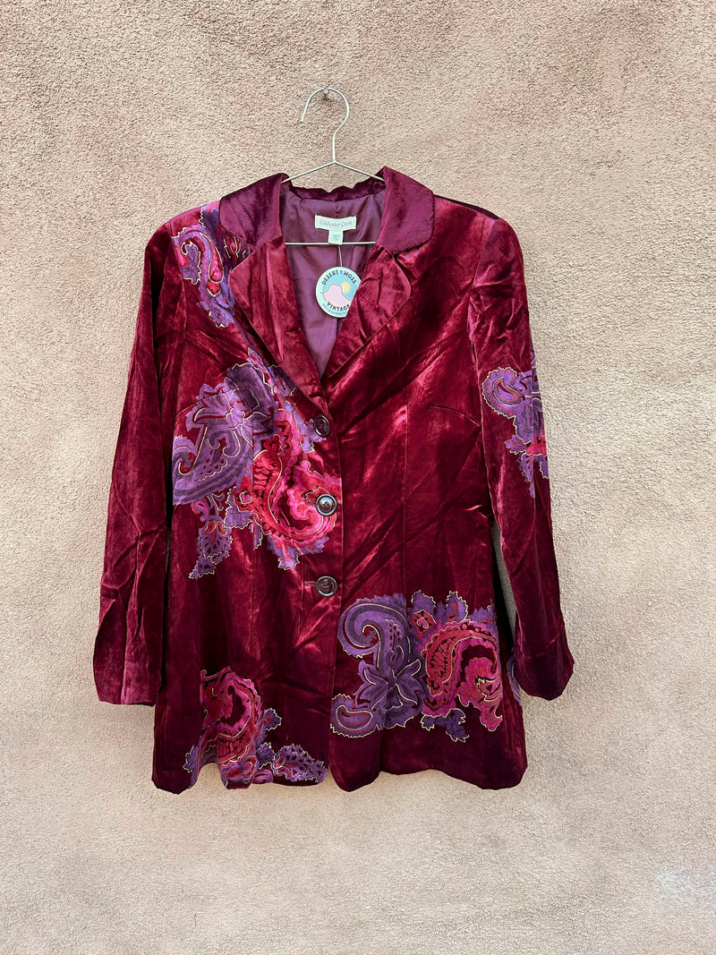 Red Velveteen Blazer by Coldwater Creek