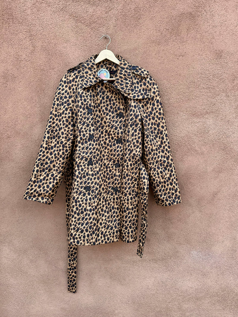 Anne Klein Leopard Print Spy Coat - 12