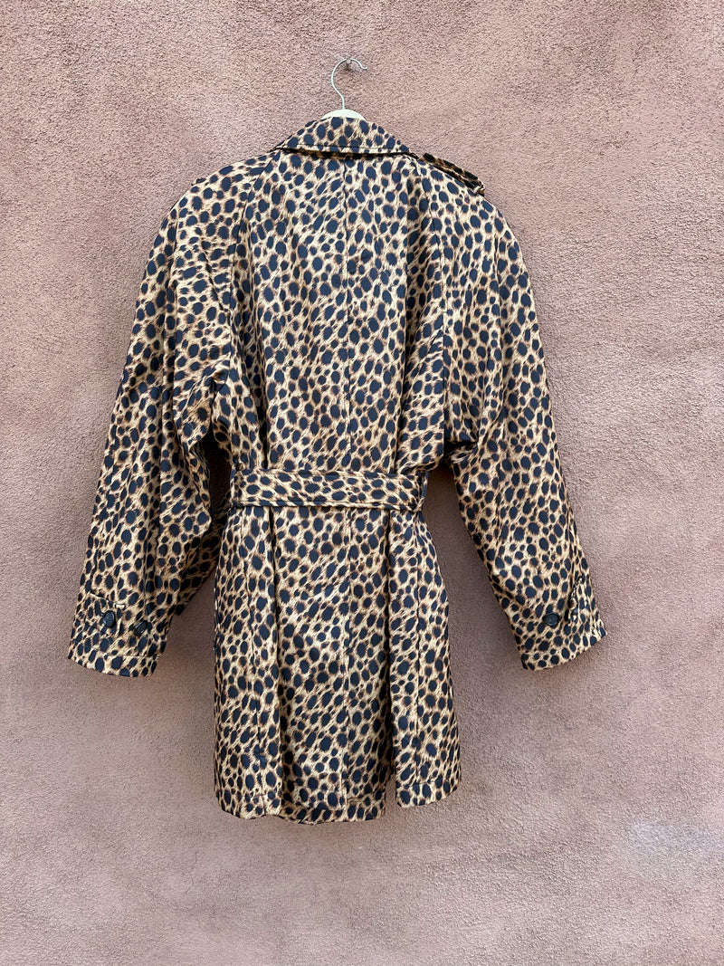 Anne Klein Leopard Print Spy Coat - 12