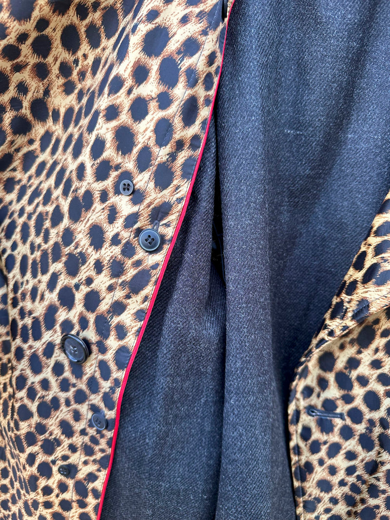 Anne Klein Leopard Print Spy Coat - 12