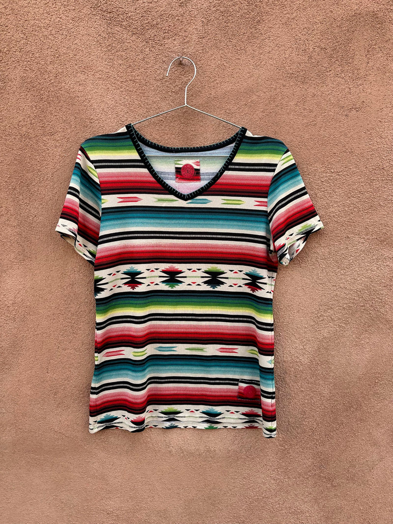 Double D Ranch Serape Blanket Print T-shirt