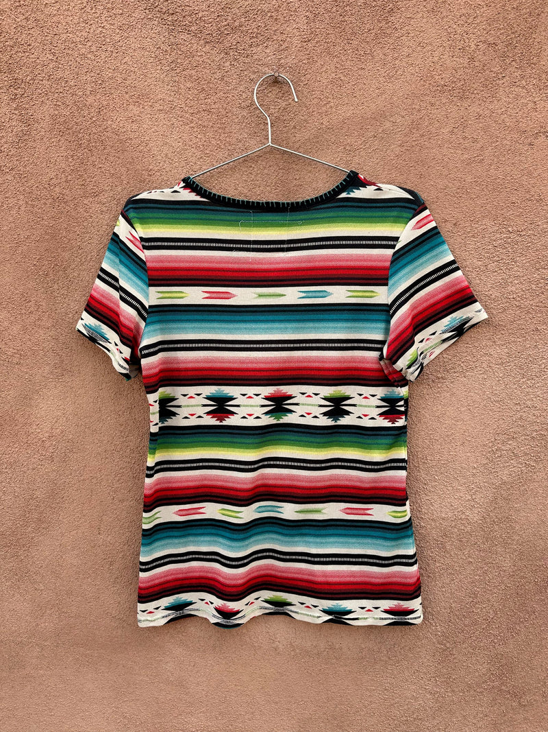 Double D Ranch Serape Blanket Print T-shirt