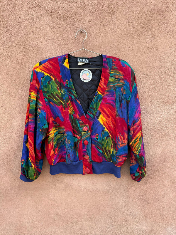 Colorful Paintbrush Cardigan by MA Studio - as is