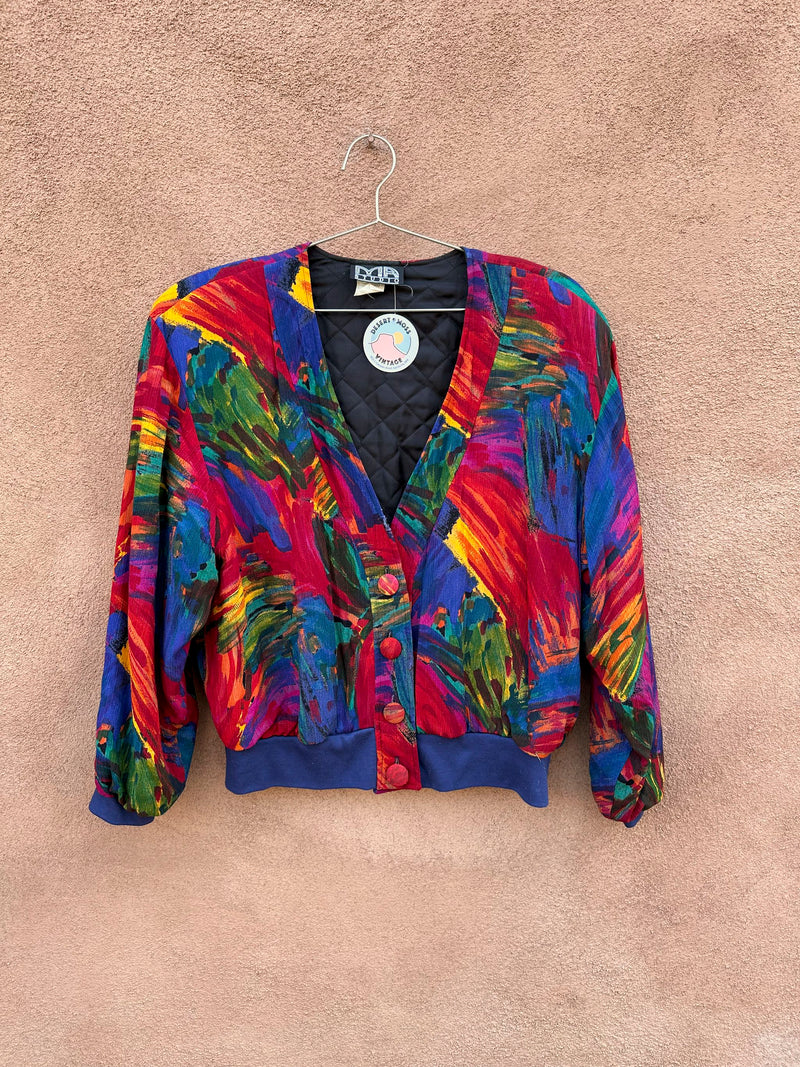 Colorful Paintbrush Cardigan by MA Studio - as is