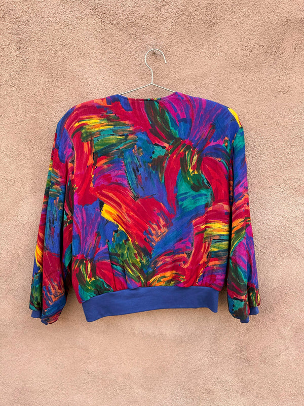 Colorful Paintbrush Cardigan by MA Studio - as is