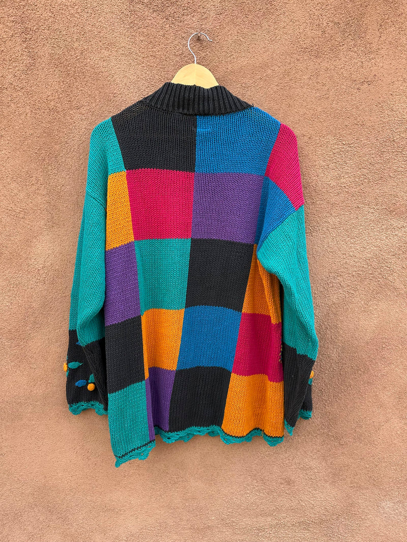 90's Colorblock Sweater by Ivy - Ramie & Cotton