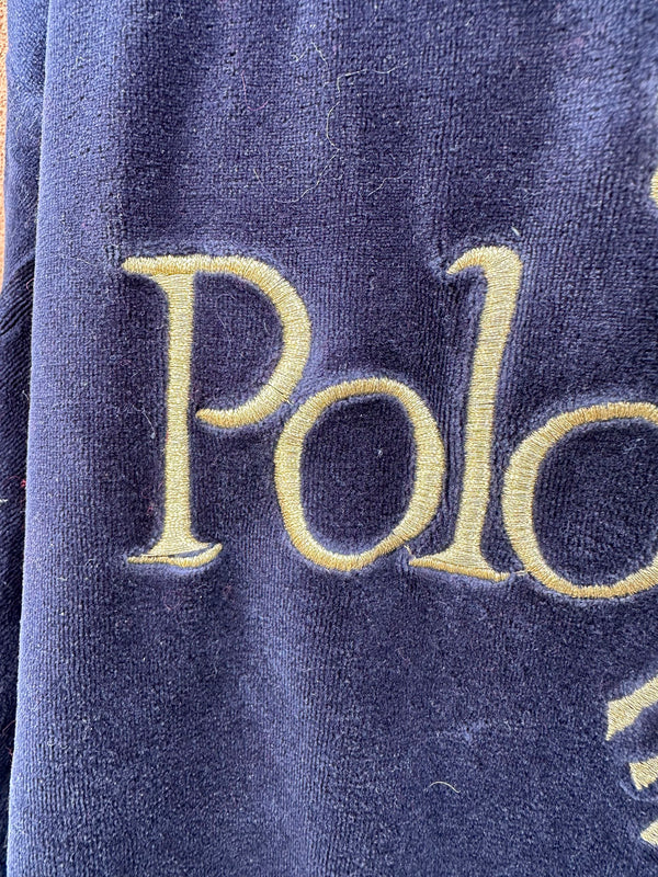 90's Polo Club Velveteen Embroidered Hoodie