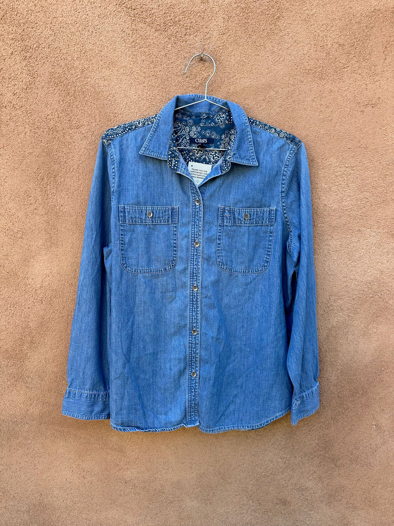 Women's Denim Chaps Blouse