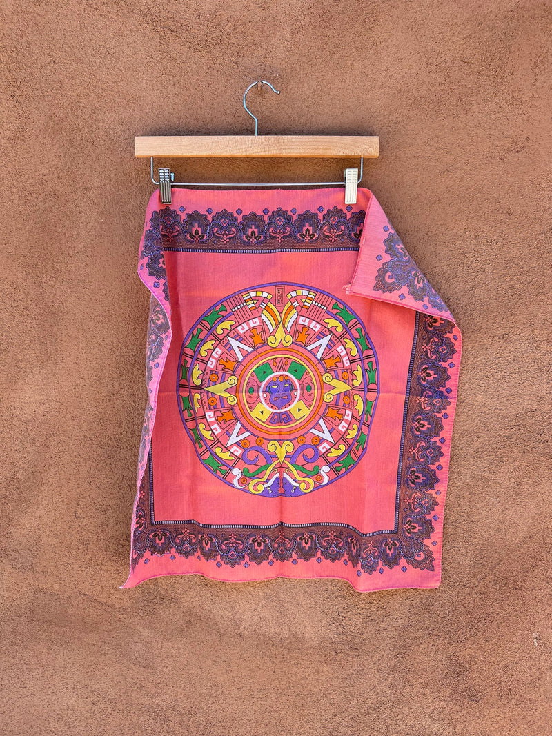 Mayan Calendar Handkerchief - Peach