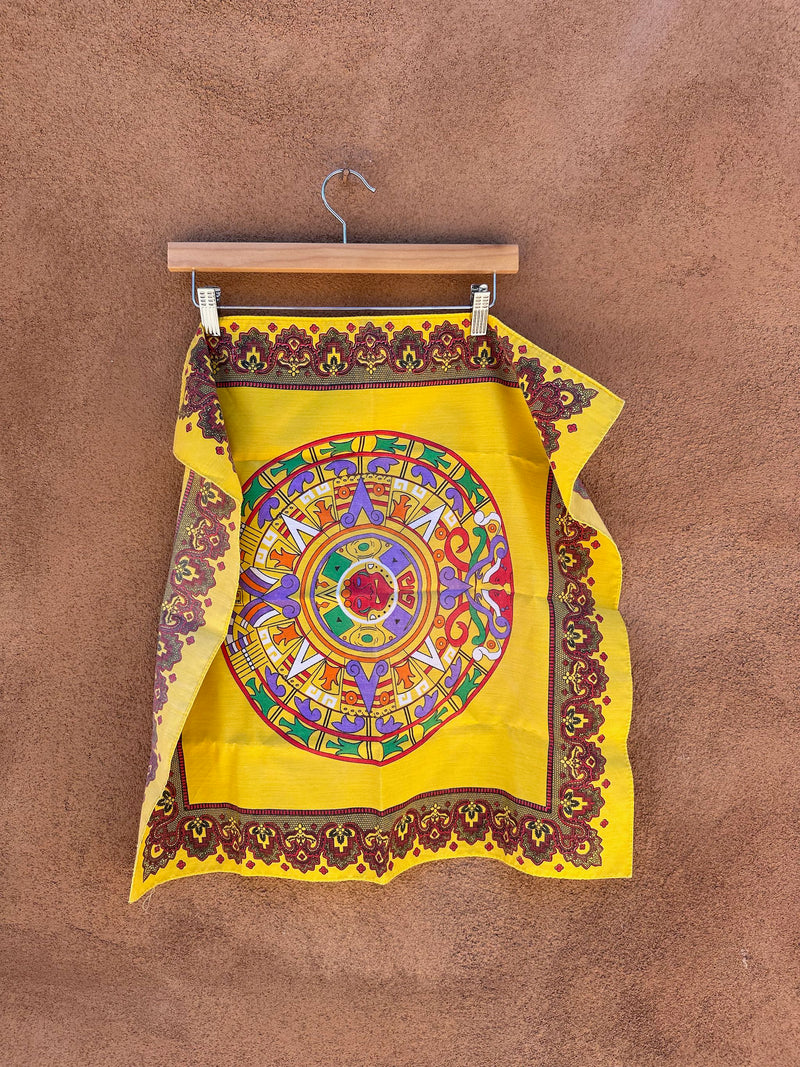 Mayan Calendar Handkerchief - Yellow