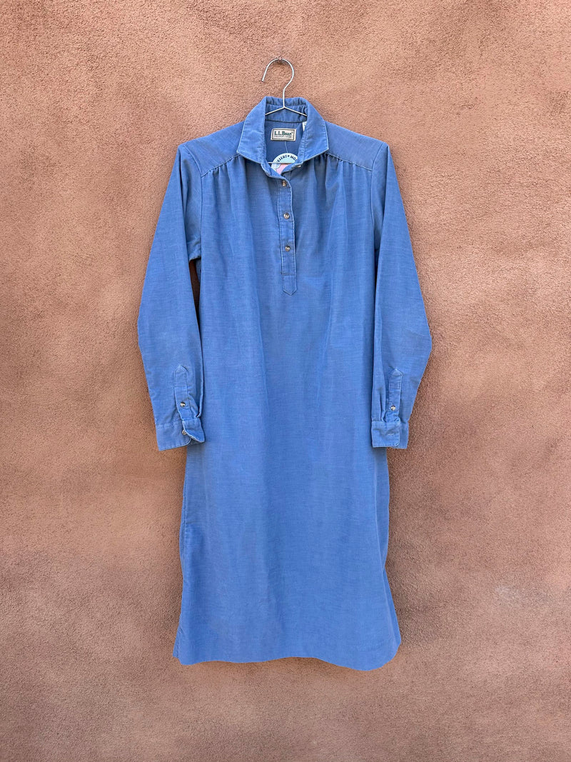 Periwinkle Corduroy L.L. Bean Dress - 12