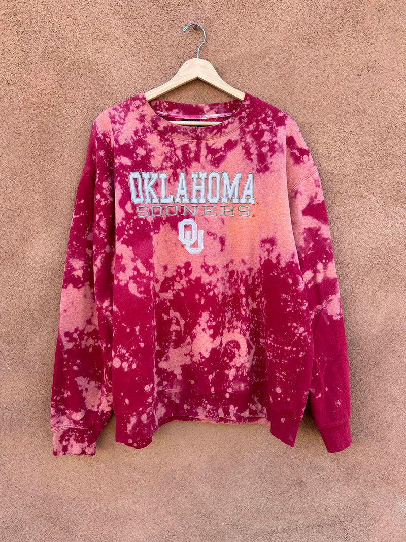 Oklahoma Sooners Bleach Dyed Sweatshirt