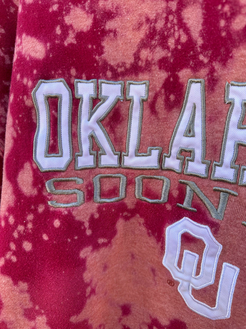 Oklahoma Sooners Bleach Dyed Sweatshirt