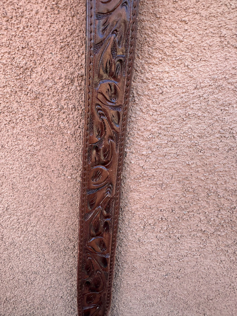 Textaw Tooled Leather Western Belt - 32