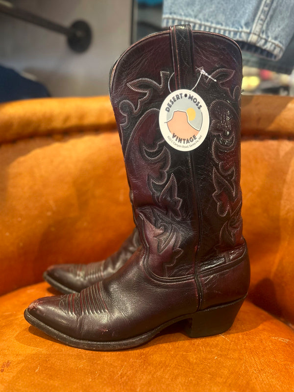 Two Tone Oxblood Lucchese Boots - Made in USA, 9D