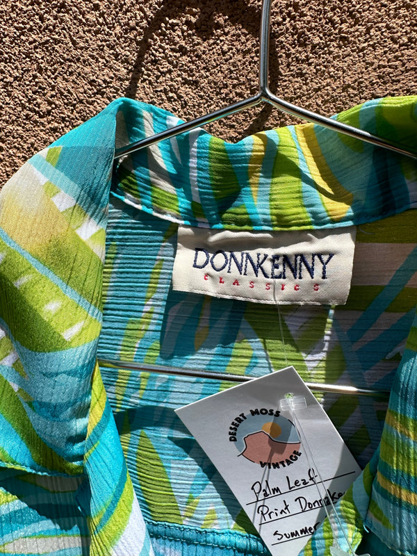 Palm Leaf Print Donnakenny Summer Blouse