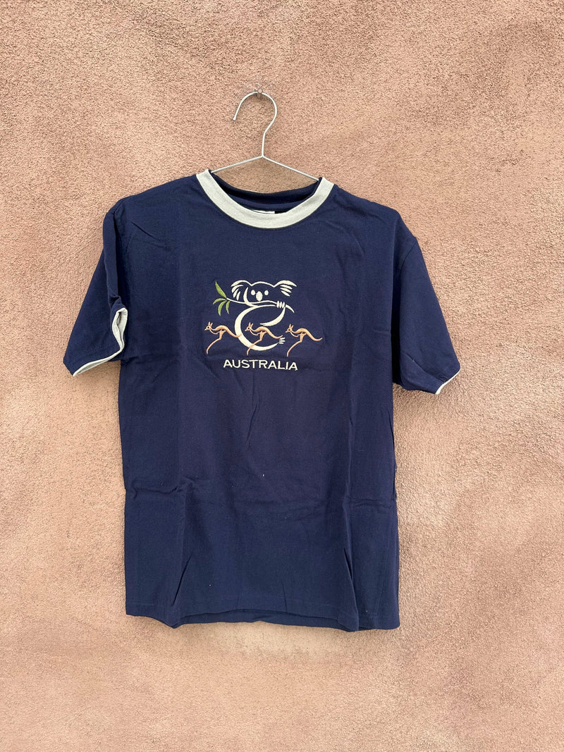 Embroidered Kangaroo & Koala Australia T-shirt