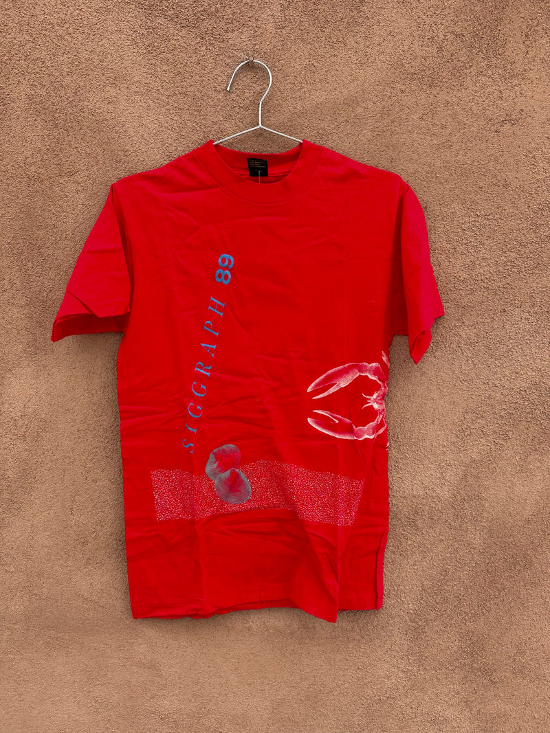 Red 1989 Siggraph Boston Computer Graphics T-shirt