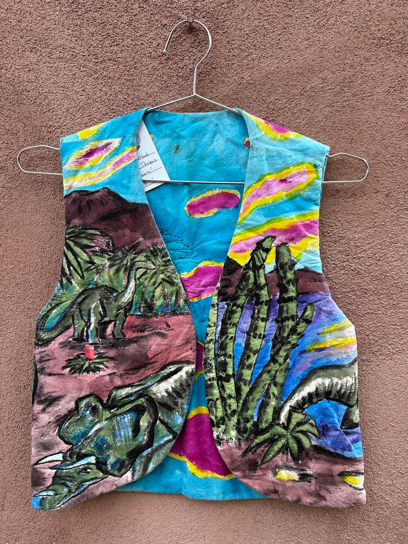 Embudo Fabric Designs Vest with Dinosaurs